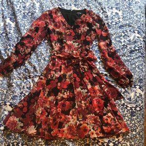 Floral wrap dress